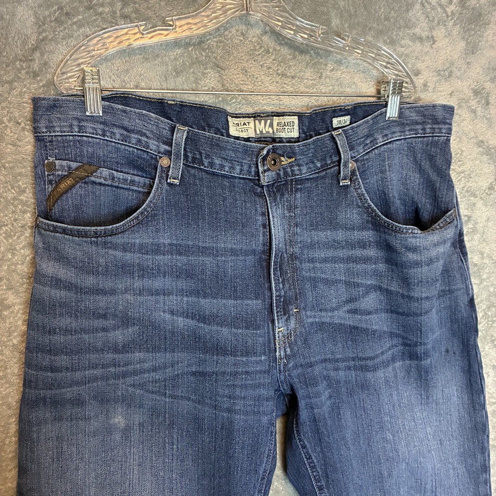 Ariat Mens M4 Relaxed Boot Jeans 38x34 Dark Wash Cowboy Western Country - Picture 3 of 16